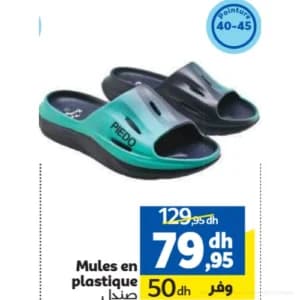 Mules en plastique