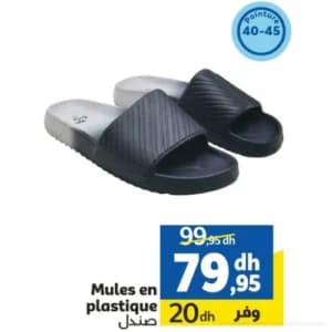 Mules en plastique