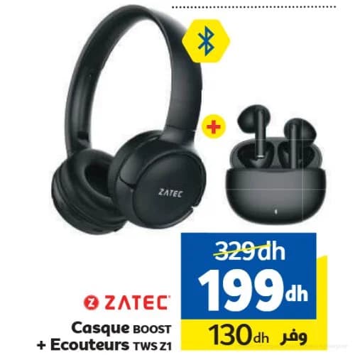 Pack Casque BOOST + Écouteurs TWS Z1