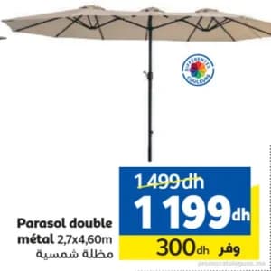 Parasol double métal