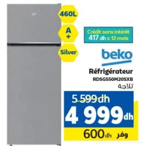 Réfrigérateur Beko RDSG550M20SXB 460L Silver