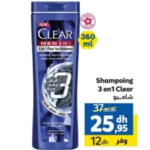 Shampoing 3 en 1 Clear