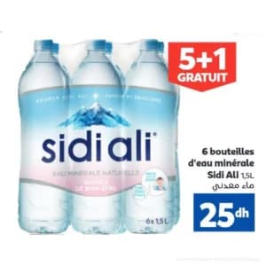 Sidi Ali Eau Minérale Naturelle (Pack 6 x 1,5L)