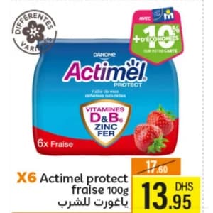 X6 Actimel protect fraise 100g