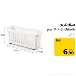 Panier de rangement plastique (17x7x9) cm 6L