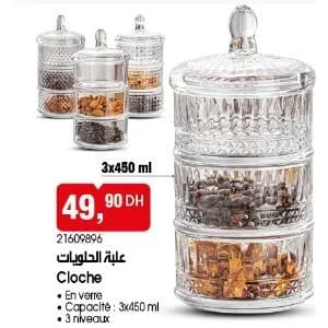 Cloche en Verre 3 Niveaux