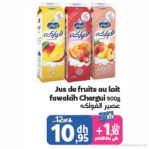 Jus de fruits au lait