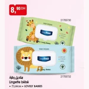 Lingette bébé 72 pièces
