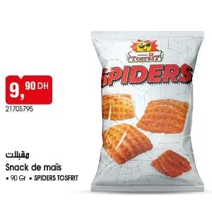 Snack de maïs SPIDERS TOSFRIT