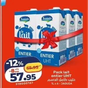 Pack lait entier UHT