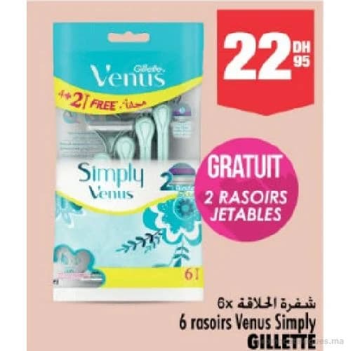 6 rasoirs Venus Simply Gillette
