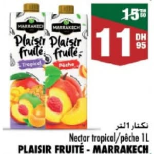 نكتار مراكش Plaisir Fruité 1 لتر (فواكه استوائية / خوخ)