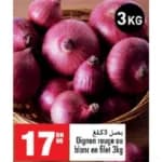 Oignon rouge ou blanc en filet 3kg