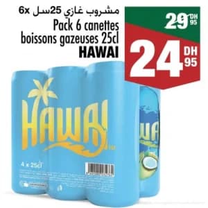 باك 6 علب مشروبات غازية هاواي