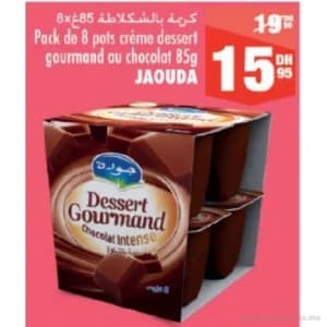 Pack de 8 pots crème dessert gourmand au chocolat