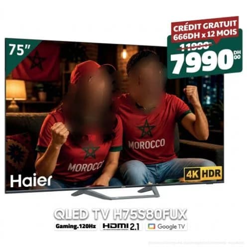 تلفاز Haier QLED TV H75S80FUX 75" 4K HDR
