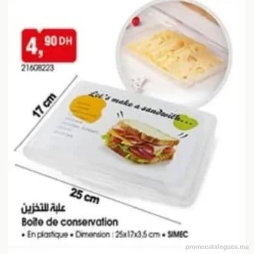 Boîte de conservation plastique SIMEC