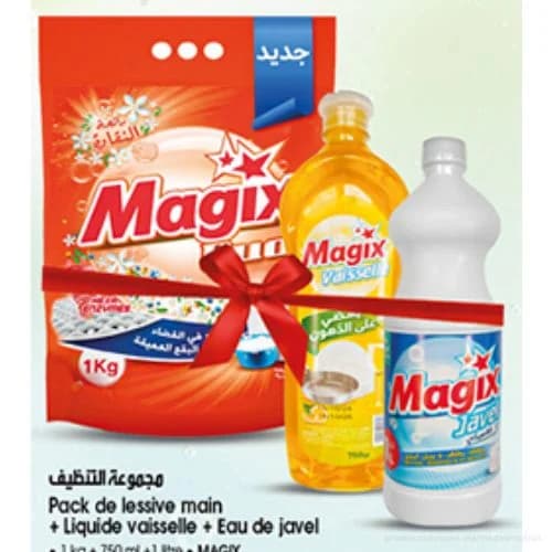 Pack de lessive main + Liquide vaisselle + Eau de javel