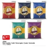 Pâte Coquilles / Fusilli / Penne rigate / Coude / Vermicelle