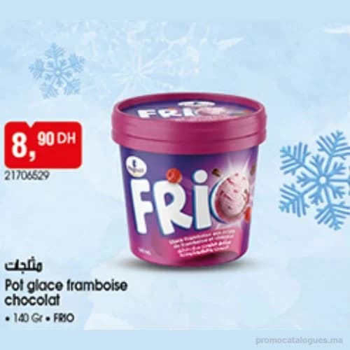 Pot glace framboise chocolat