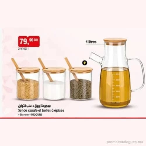 Set de carafe et boites à épices