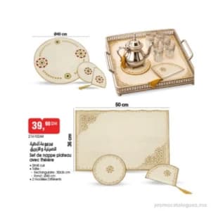 Set de nappe plateau avec théière