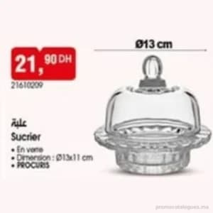 Sucrier en verre