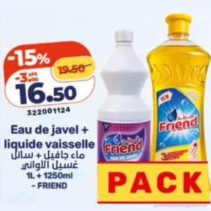 Eau de javel + liquide vaisselle