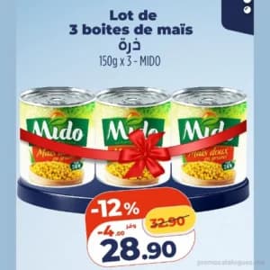 Lot de 3 boites de maïs