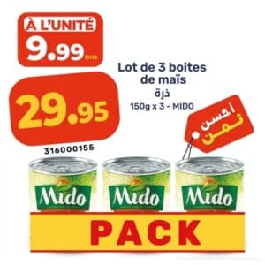 Maïs Mido - Lot de 3 boites