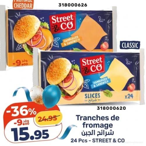 Tranches de fromage Street & Co - 24 Pcs