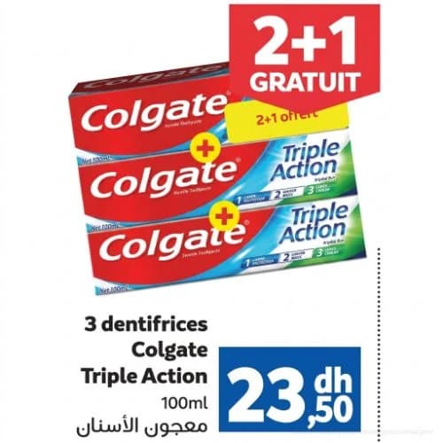 3 Dentifrices Colgate Triple Action