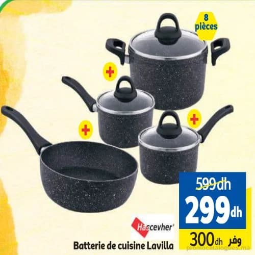 Batterie de cuisine Lavilla 8 pièces