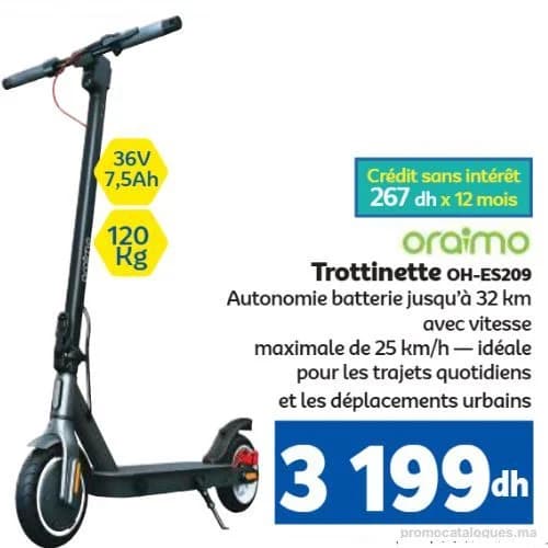 Trottinette électrique Oraimo OH-ES209