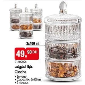 Cloche en Verre 3 Niveaux