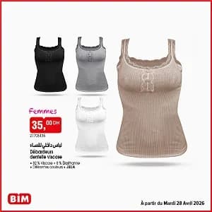 Débardeurs dentelle viscose