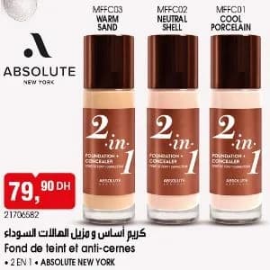 Fond de teint et anti-cernes 2 EN 1 ABSOLUTE NEW YORK