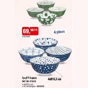 Set de 4 bols en céramique BENANTE