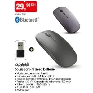 Souris sans fil avec batterie