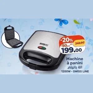 Machine à panini SWISS LINE 1200W