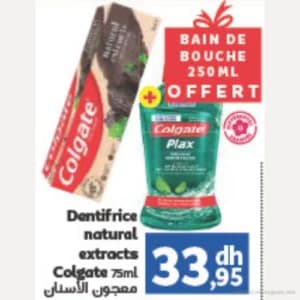 Dentifrice natural extracts