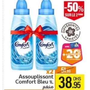 Assouplissant Comfort Bleu 1L (Pack de 2)