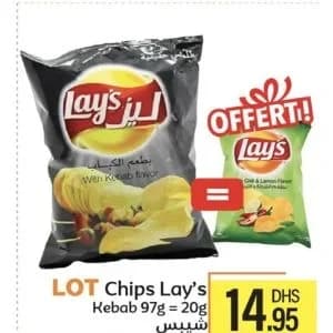 LOT Chips Lay's Kebab 97g + Chili & Lemon 20g Offert