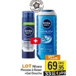 LOT Nivea Mousse à Raser + Gel Douche