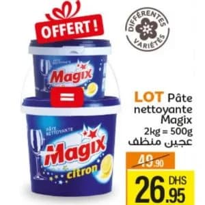 LOT Pâte nettoyante Magix Citron (2kg + 500g Offert)