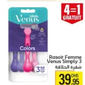 Rasoir Femme Venus Simply 3 Colors (Pack de 4)