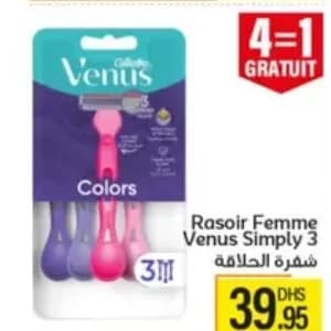 Rasoir Femme Venus Simply 3 Colors (Pack de 4)