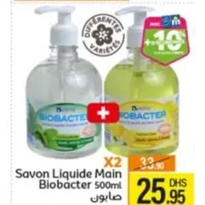 Savon Liquide Main Biobacter 500ml - Pack de 2