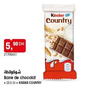 Barre de chocolat Kinder Country