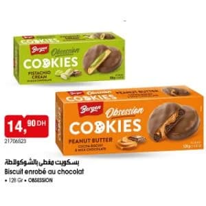 Bergen Obsession Cookies Pistachio Cream Biscuit enrobé au chocolat